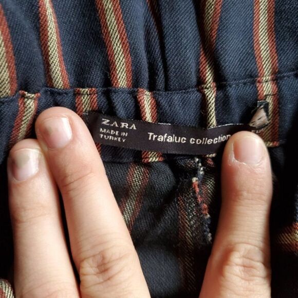 Zara Striped High Waisted Pants - Picture 3 of 14